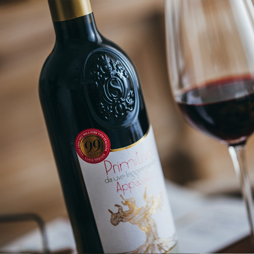 满分Primitivo老藤干红 传统风干工艺意大利普里米奥沃干红葡萄酒