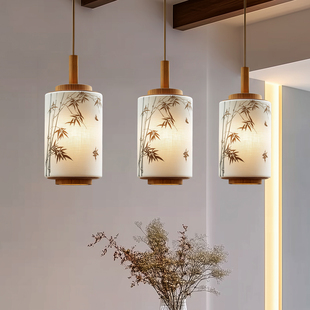 卧室床头小吊灯过道走廊吧台灯具 宋代美学餐厅吊灯茶室灯饰新中式