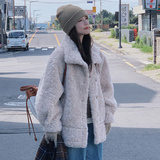 韩版学院风时尚羊羔毛外套女2025年冬季新款加厚显瘦减龄棉衣棉服，女装短外套，2C288