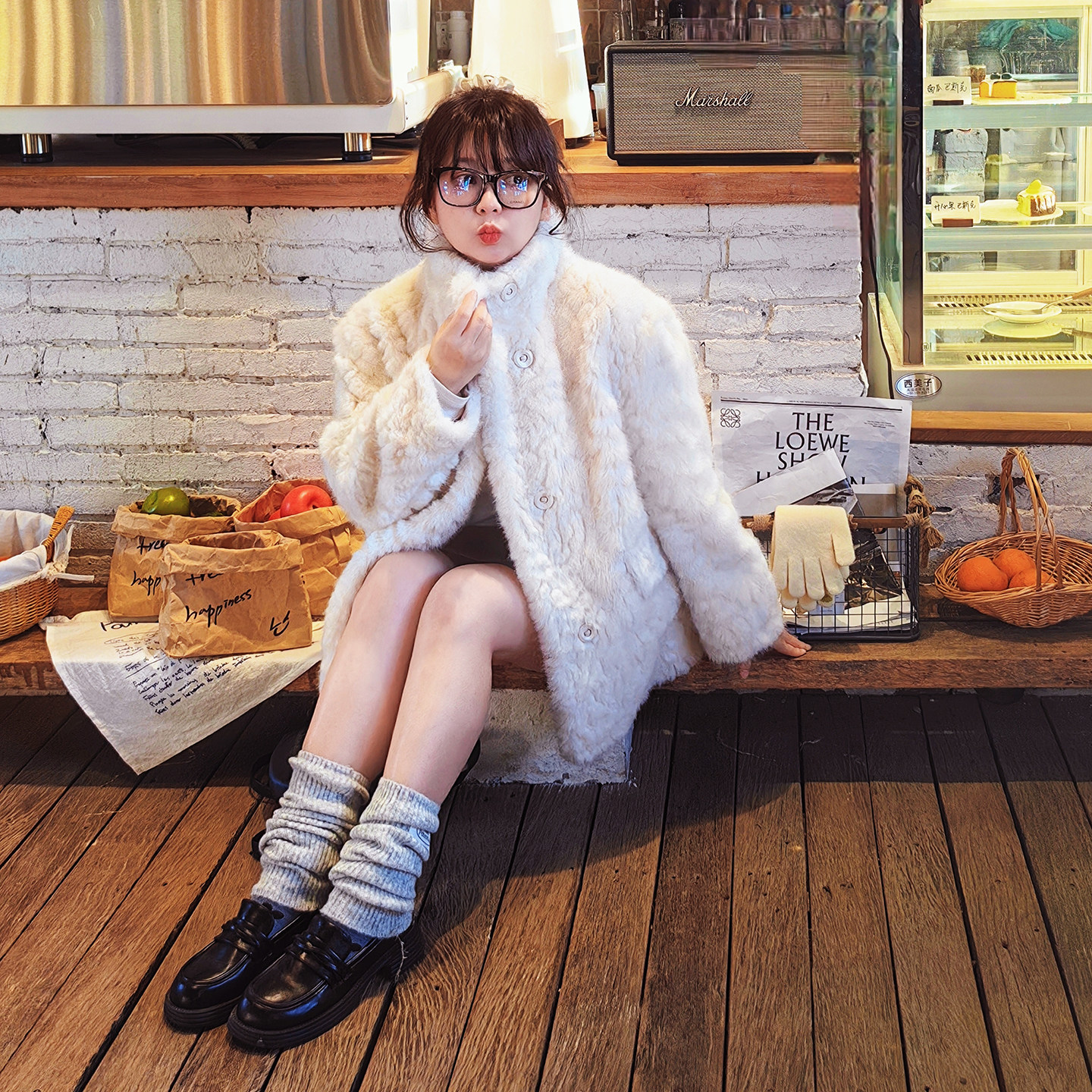 【】【两色】羊羔毛外套8806-p215-k318,女装短外套,2C288