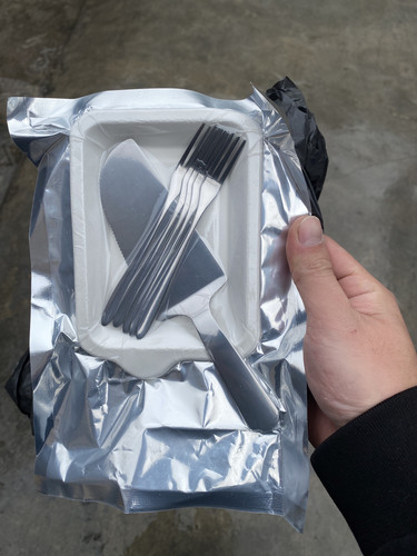 一次性刀叉勺盘套装加厚长方形纸碟高档蜡烛透明餐具三合一组合