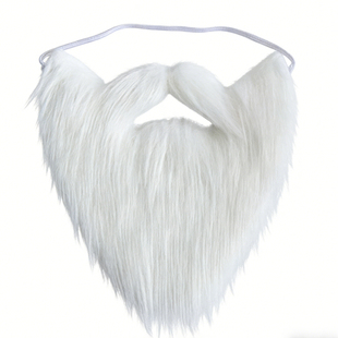 扮白色胡子口罩演出表演面具 儿童成人面罩圣诞节圣诞老人搞怪装