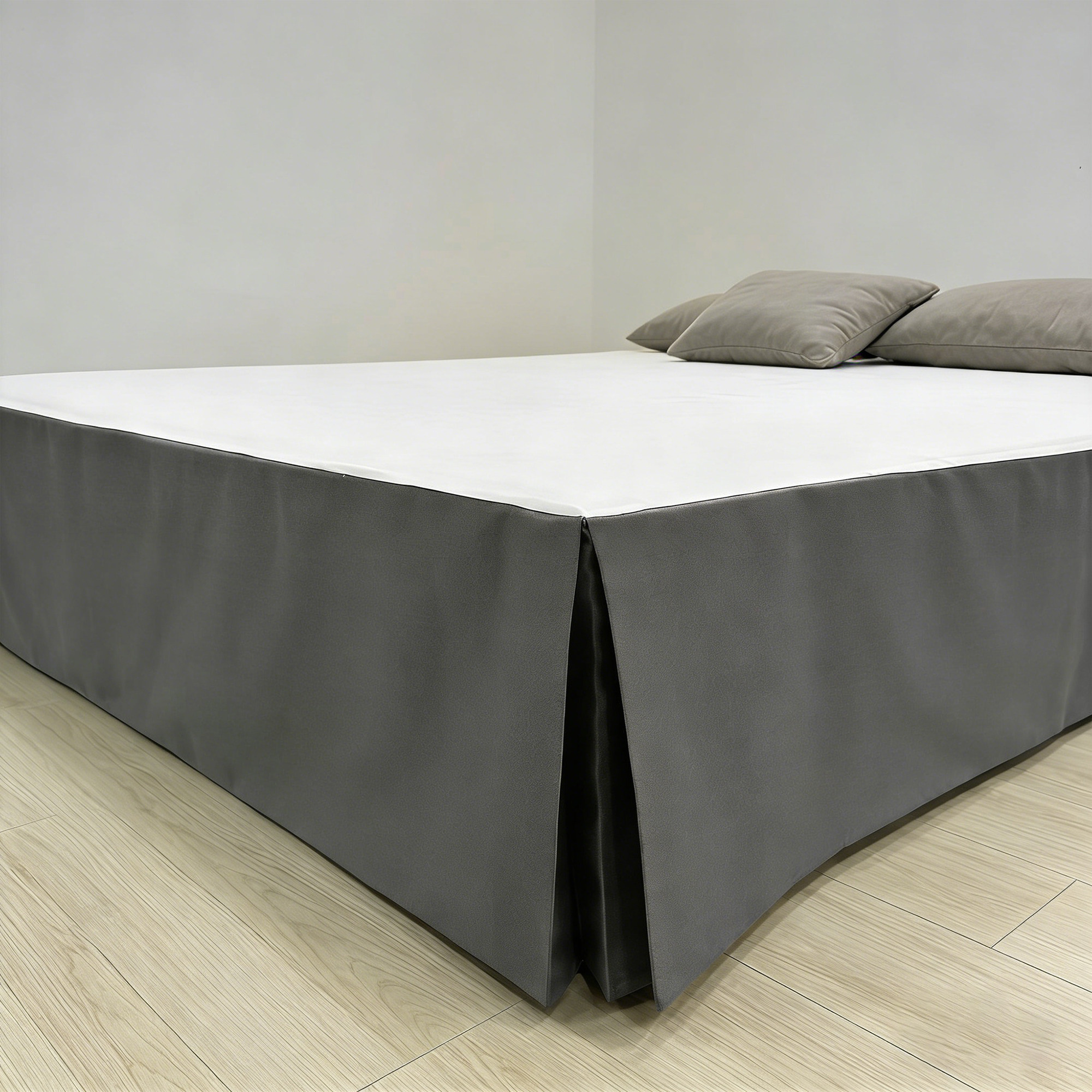 可定制颜色尺寸高档涤棉帆布防滑床裙宾馆酒店专用床裙工厂直营店