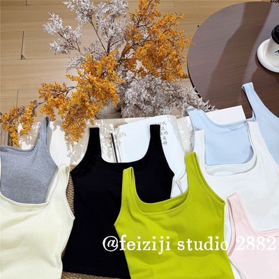 妃子纪2882带胸垫显瘦吊带背心