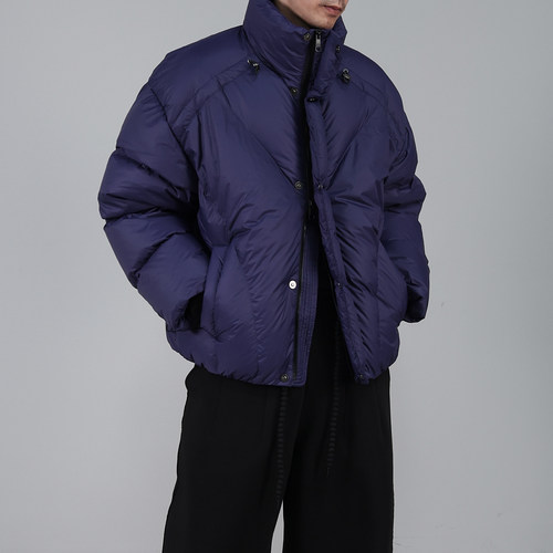 HOMME DE MODE立领90白鸭绒羽绒男款秋冬厚款防寒保暖面包服外套