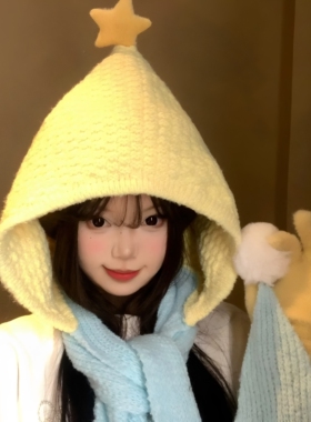 最亮的星星巴拉克拉法帽围巾一体