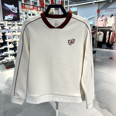 鸿星尔克运动卫衣女2025秋季新款休闲套头衫长袖上衣12225302173