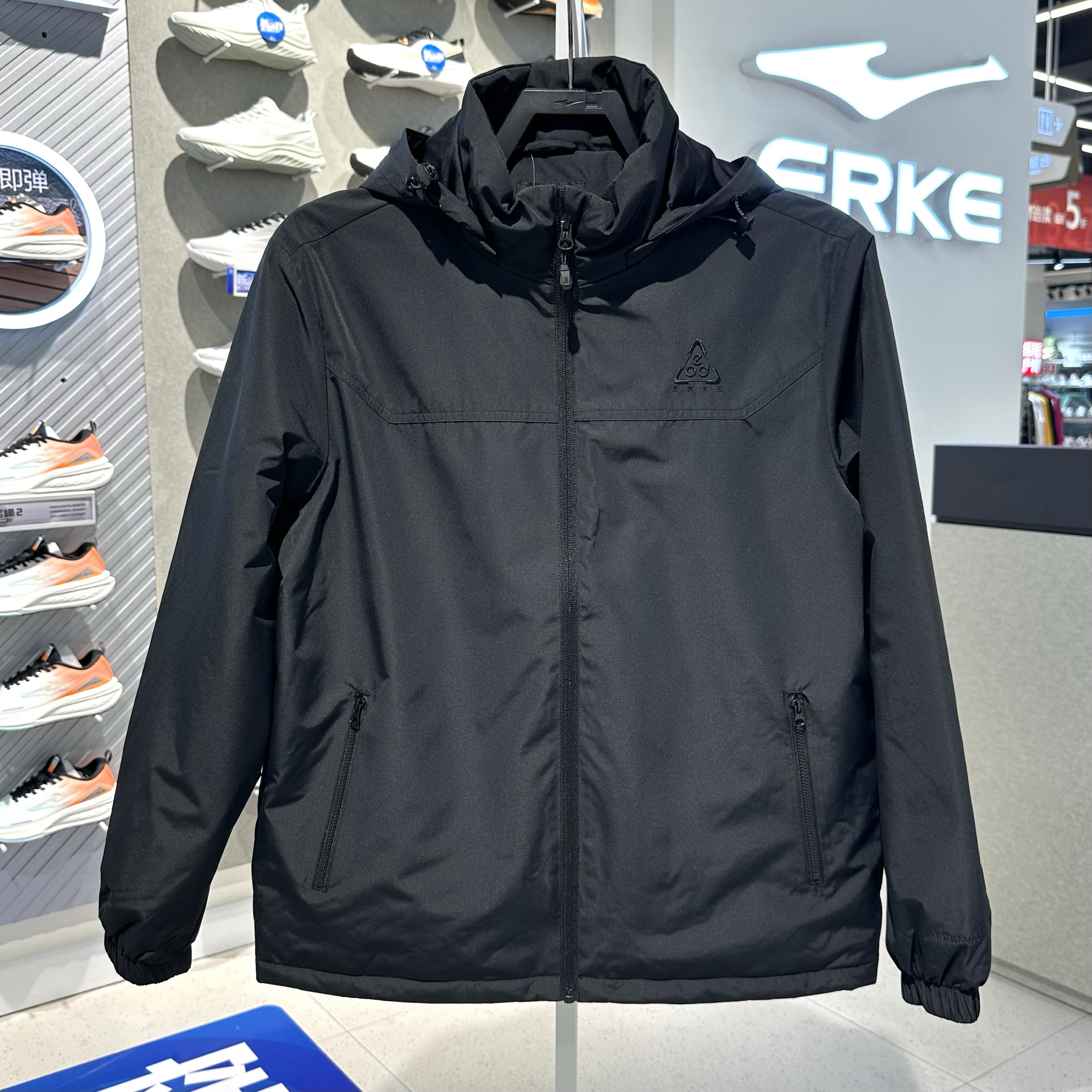 HONGXING ERKE 자켓 남자 2024 겨울 새 자켓 스포츠 두꺼운 윈드 브레이커와 벨벳 자켓 11224408002