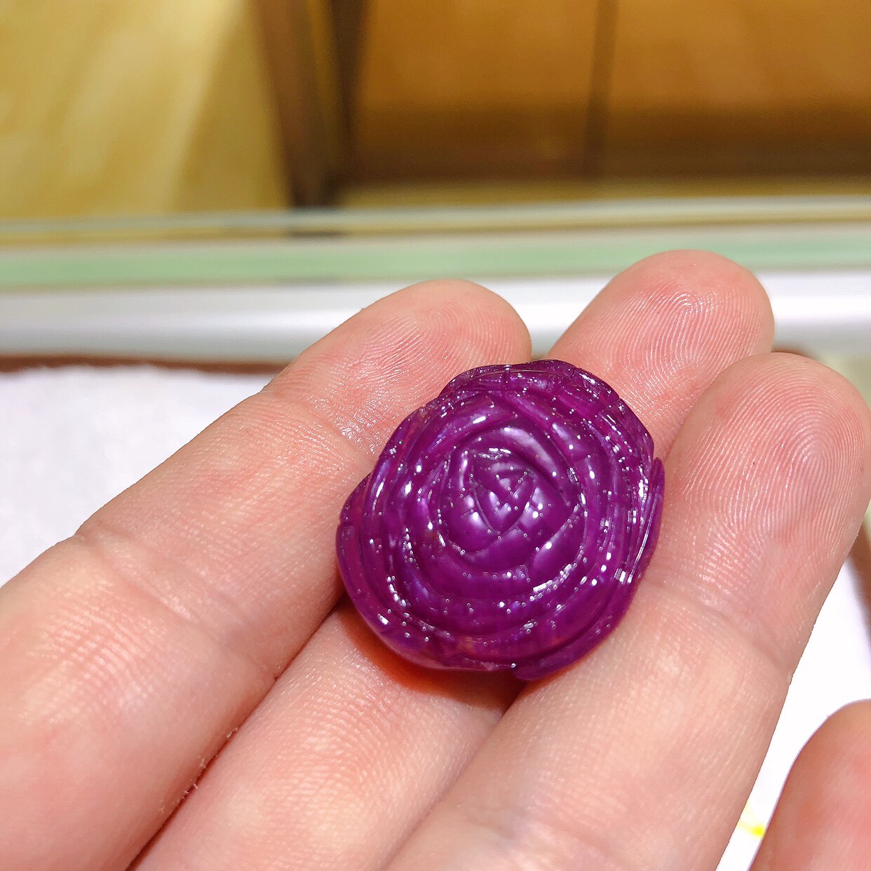 非洲天然无烧红宝石吊坠女可镶嵌配南非钻富贵牡丹现货特价包邮