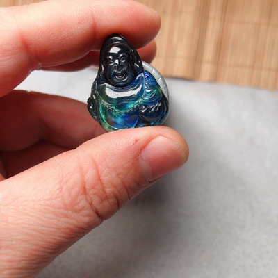 天然蓝宝石佛正品包邮