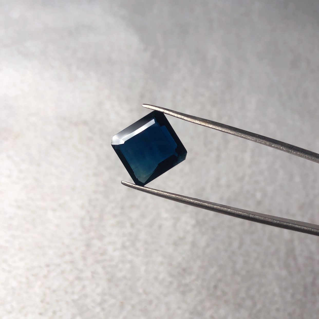 山东昌乐矿区天然蓝宝石方形裸石镶嵌戒指吊坠配石正品包邮新款