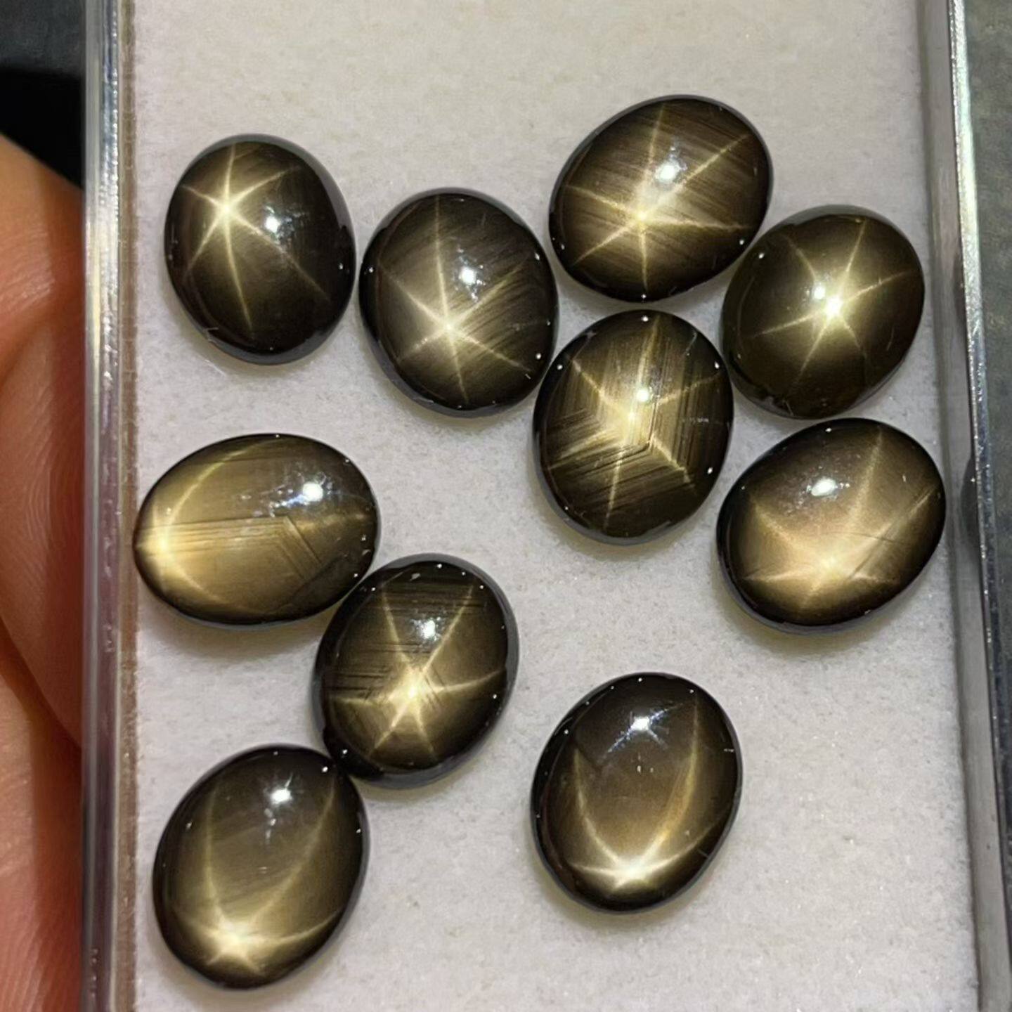 天然星光蓝宝石裸石戒面镶嵌戒指手链耳环手镯项链男女款特价包邮