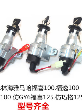 适用雅马哈摩托车LYM100T-3-4福喜逸ZY100-6-9巧格电门锁国三钥匙