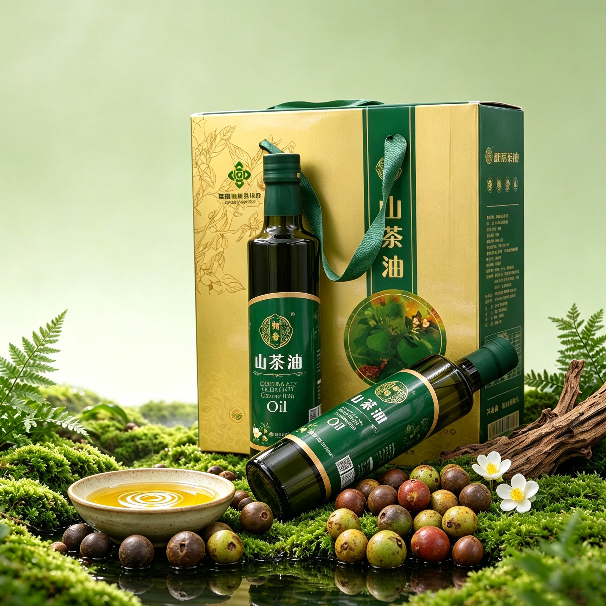 衢州特产山茶油一级压榨纯茶油常山山茶油玻璃瓶方圆瓶随机发货包