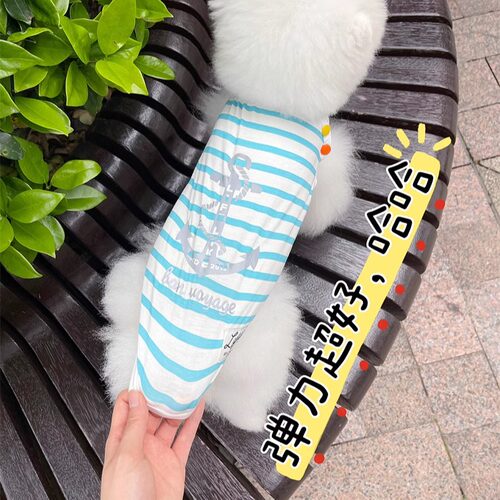 超薄防晒紫外线条纹背心宠物猫狗