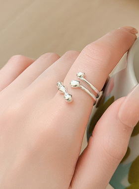 新款S925银韩国小众设计感交叉开
