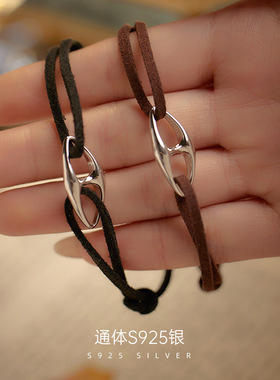 新款S925银新品韩版时尚猪鼻子皮