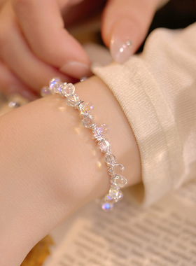 新款S925银韩国小灯泡碎银子手链