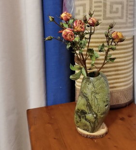 天然真石头异型不规则鹅卵石花瓶笔筒多肉水培插花艺术桌面装饰品