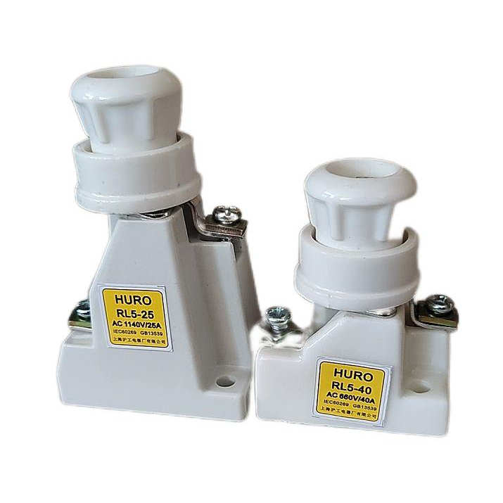 上海沪工HURO 螺旋体熔断器芯RL5 保险丝底座