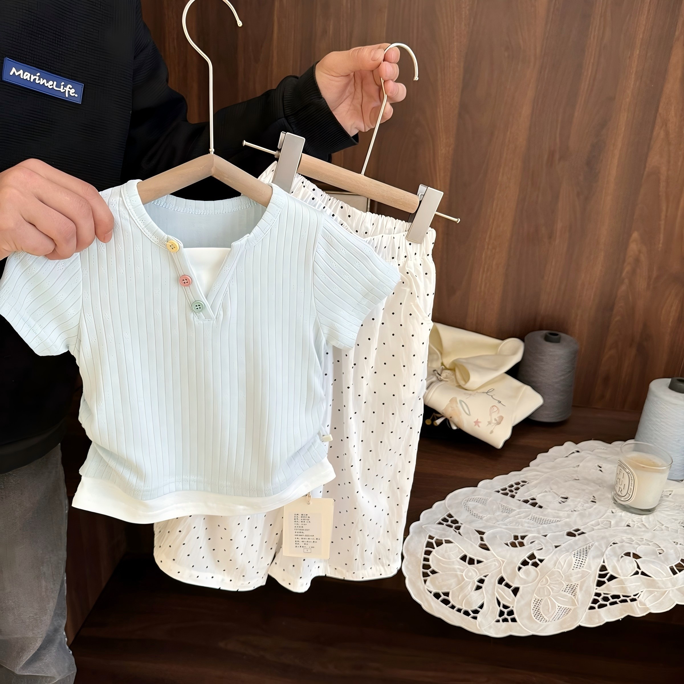 女宝宝高弹细针织透气上衣女婴儿夏装女童假两件短袖T恤收腰显瘦,童装/婴儿装/亲子装,T恤,淘宝优惠券,粉丝福利购,淘宝优惠卷