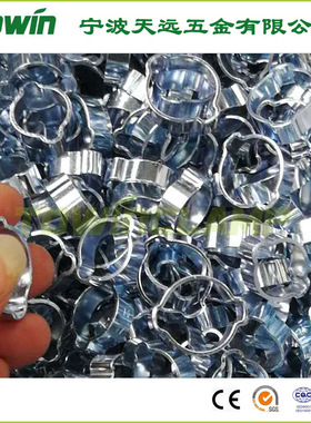 天远TOWIN镀锌双耳卡箍两头夹具夹紧软管夹管路13-15mm