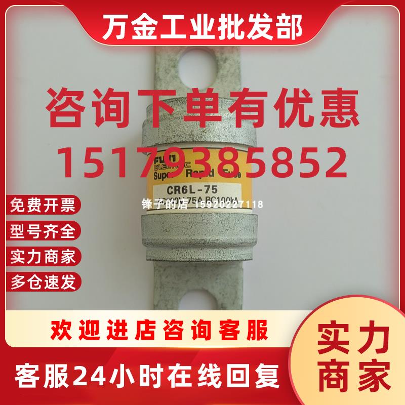 议价陶瓷快速熔断器带指示和微动开关CR6L-75S AC600V 75A BC100K