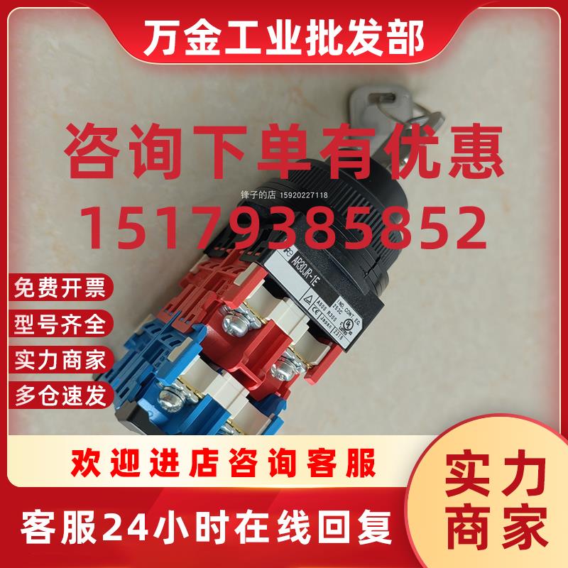 议价选择钥匙开关旋转旋钮3档自动复位AR30JR-1E22A AR30JR-1