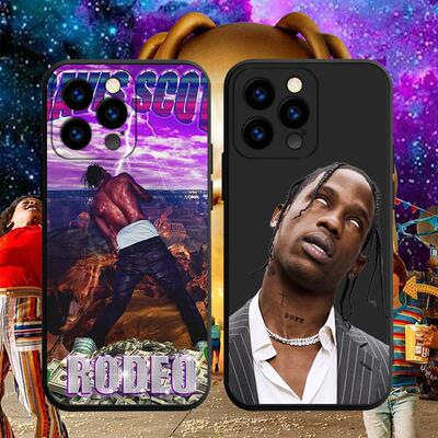 43款Travis Scott特拉维斯斯科特嘻哈说唱欧美明星周边手机壳适用iphone15promax苹果16任意安卓型号硅胶软壳