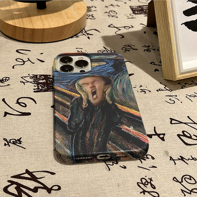 野兽先辈田所浩二抽象恶搞名画呐喊B站周边手机壳适用iphone16promax苹果17e菲林12软壳15plus安卓14硬壳13