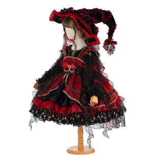 稚岁馆手作万圣节童装Gothic Lolita哥特系小魔女连衣裙