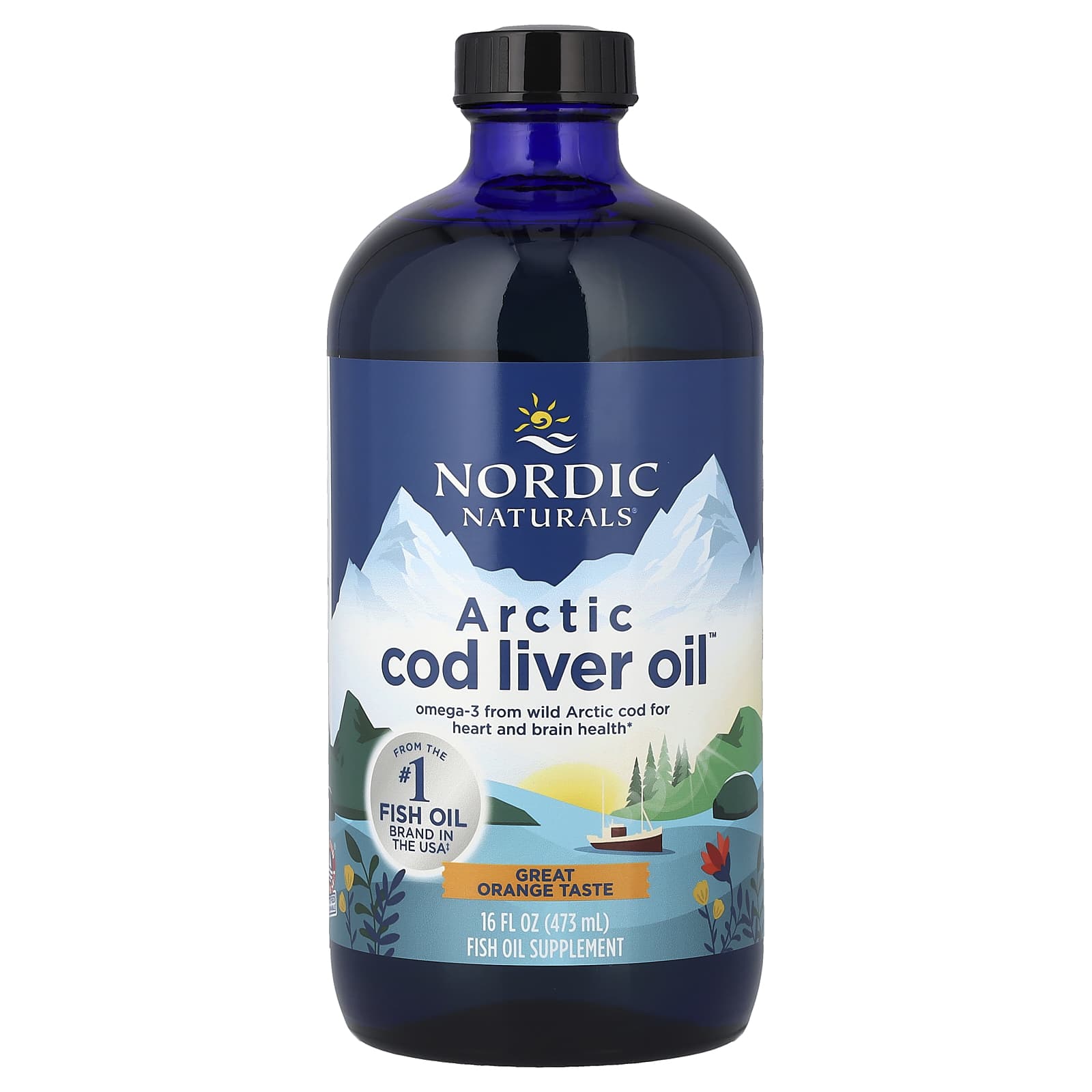 美国Nordic Naturals北极鳕鱼肝油心脏大脑和神经系统健康橙子味