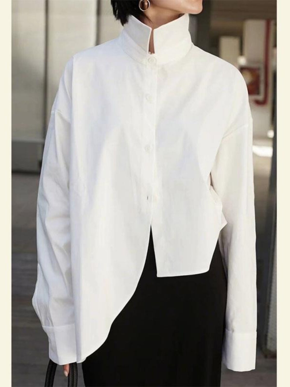 thumbnail for In autumn, this year's popular high-end luxury and beautiful temperament tops are super good-looking, and irregular new Chinese shirts