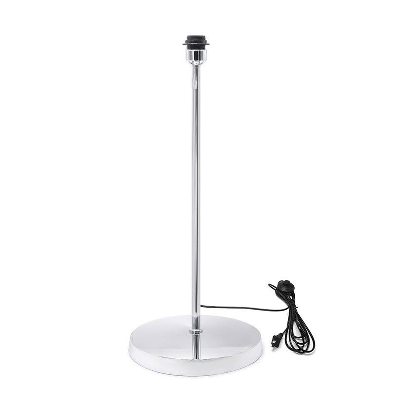 精选落地灯灯座灯架灯杆金色银色设计DIY脚踏开关E27灯头卧室客厅