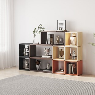 定制实木自由组合格子柜家用落地柜电视柜儿童简易书架储物收纳柜