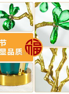 金枝玉叶陶瓷花瓶摆件客厅玄关办公室轻奢大气装饰品乔迁新居礼物