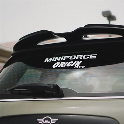 精选MINIFORCE 32cm 后档LOGO贴纸 迷你后档玻璃英文专用拉花贴纸