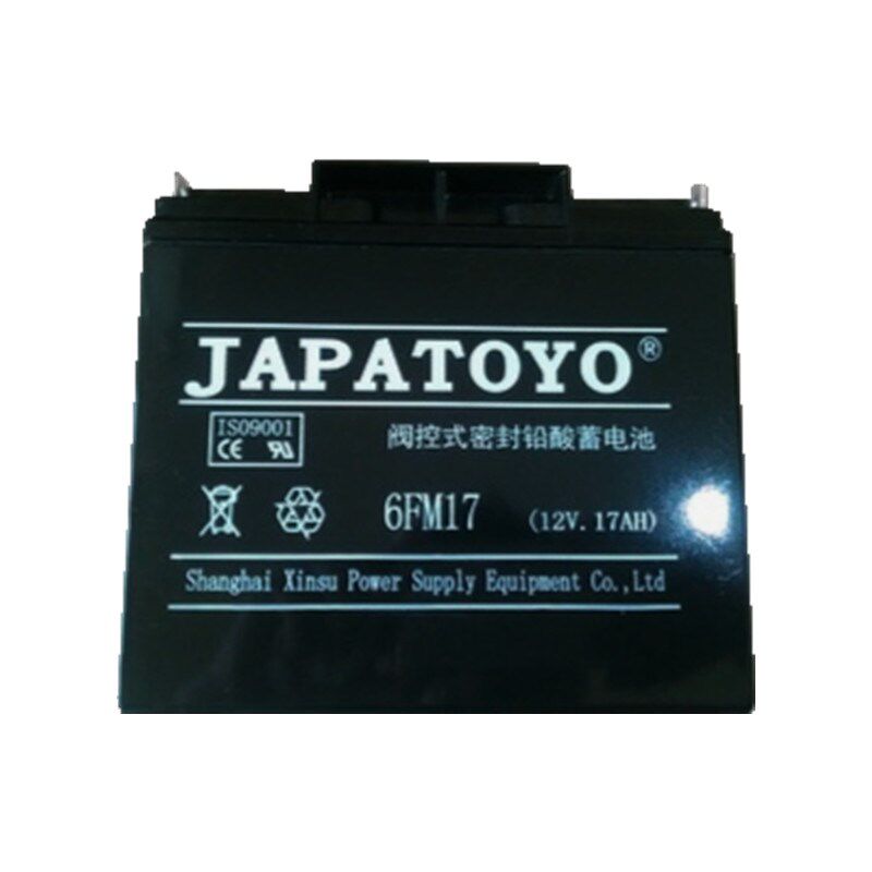 JAPATOYO东洋蓄电池6FM17 12V17AH免维护电源 机房后备直流屏专用