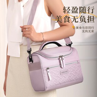 精选蓓恋大容量手提便当袋上班族饭盒保温袋可斜挎户外野餐包保冷