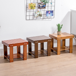 精选木质小板凳家用结实耐用客厅实木凳子儿童小凳子矮凳学生小竹