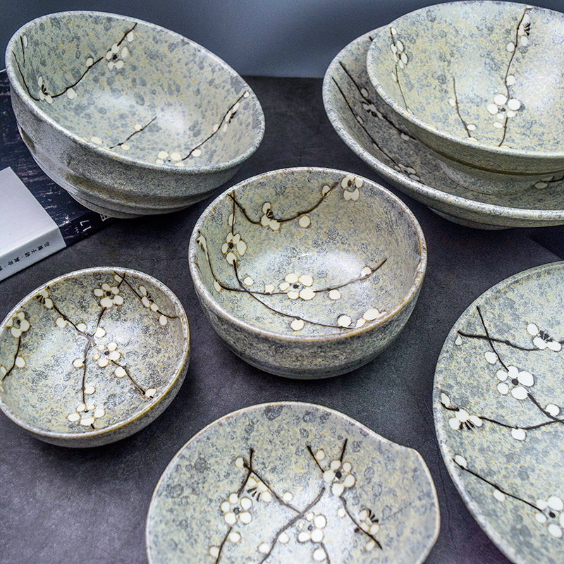 日本进口碗盘餐具套装日式朦胧早春家用平盘方盘深盘创意菜盘子,餐饮具,盘,淘宝优惠券,粉丝福利购,淘宝优惠卷