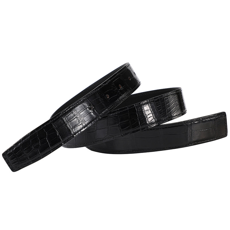 3CM鳄鱼皮无头皮带男2.9真皮不带扣头2.8不带头3.2腰带3.3带身3.8