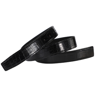 3CM鳄鱼皮无头皮带男2.9真皮不带扣头2.8不带头3.2腰带3.3带身3.8