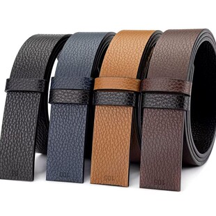 菲拉替换皮带不带头真皮带男款真皮高端无头针扣牛皮腰带条裤腰带