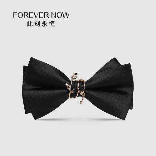 ForeverNow韩版黑色连理枝领结