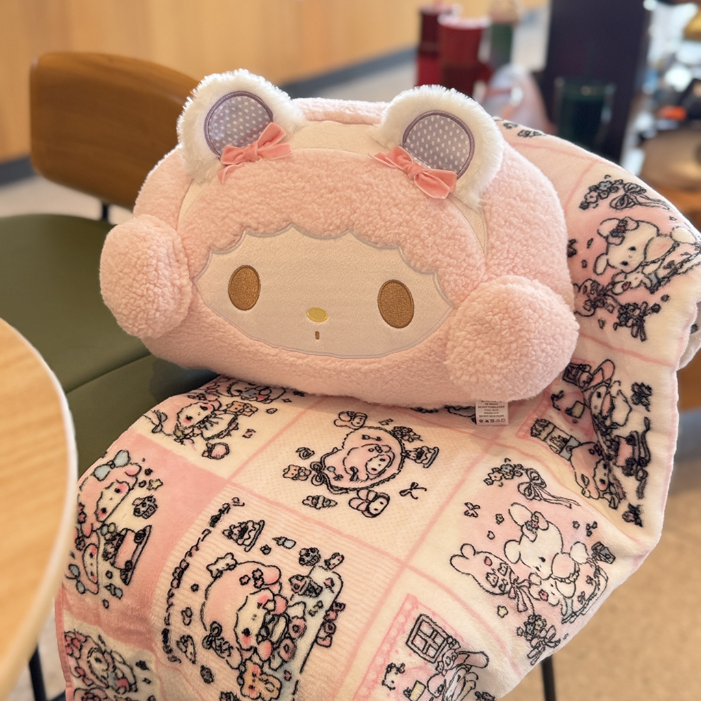 可爱少女心毛绒午睡抱枕毯子空调被子二合一玩偶女生两用生日礼物