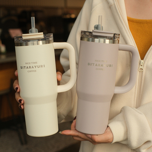 冰霸杯大容量保温水杯女新款2025夏日保冷车载办公室不锈钢杯子男