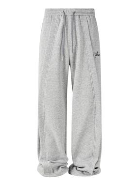 PASET美式复古重磅刺绣休闲裤男春季潮牌情侣装运动卫裤长裤