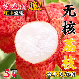 正宗无核荔枝5斤新鲜现摘现发当季水果顺丰空运包邮