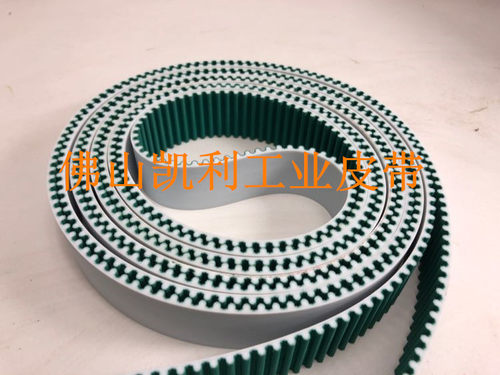 亚威折弯机同步带S8M-5504-25mm 688齿 PU带钢丝齿面加绿布皮带